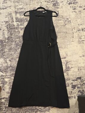 nine west black lace dress Vintage Black Lace Cocktail Dress with Belt and Side Pockets by Nine West  Size 2